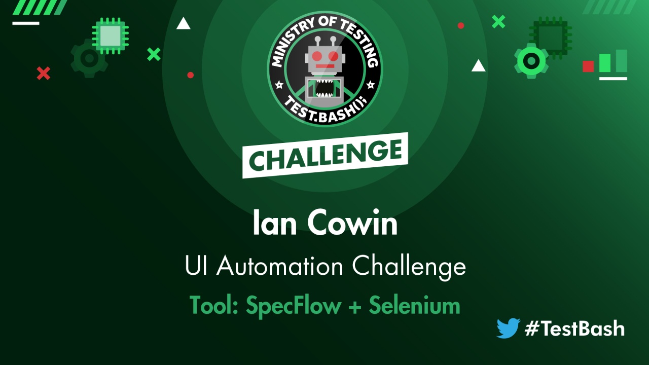 UI Challenge - Ian Cowin using SpecFlow and Selenium image