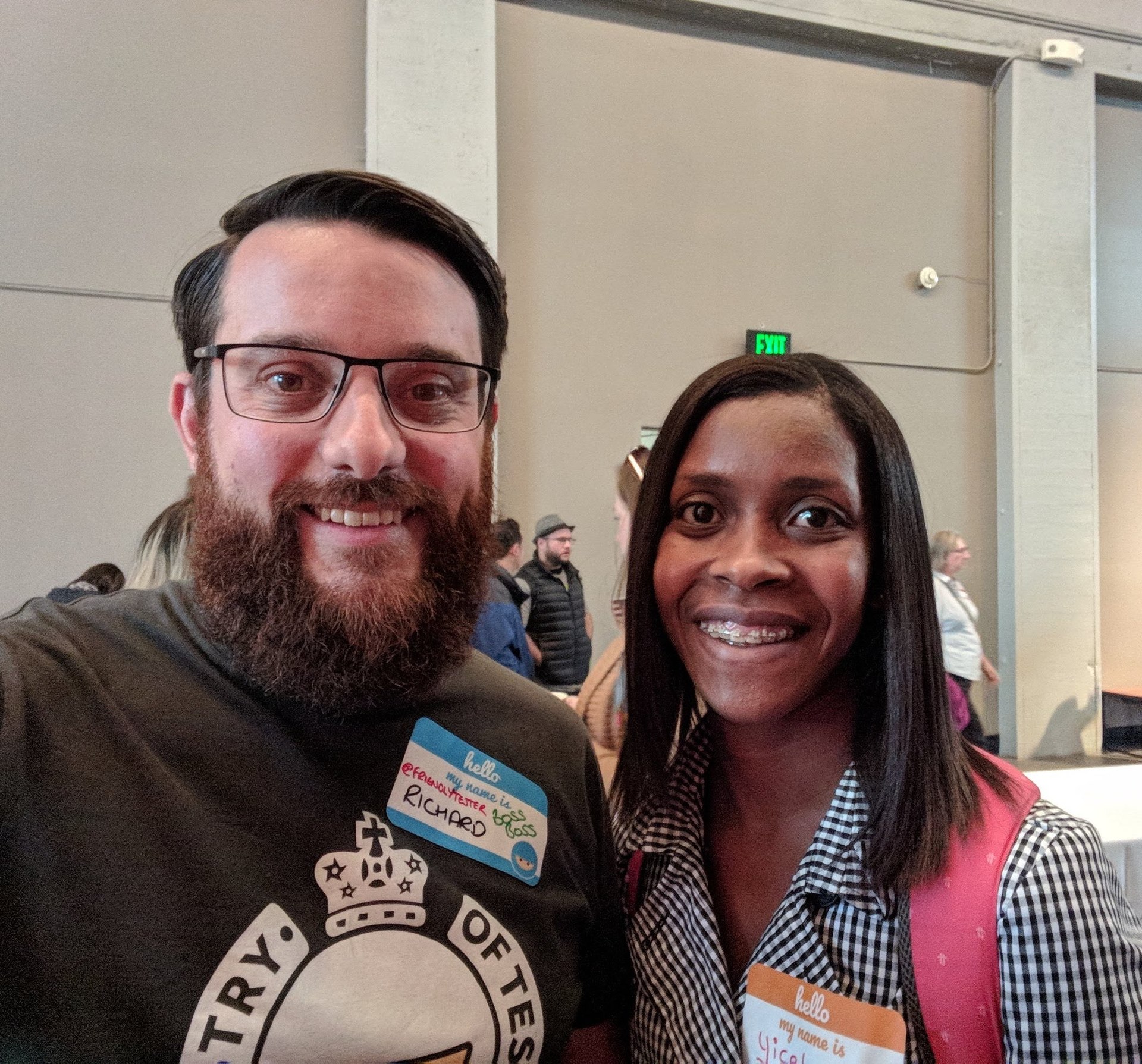 Yicela and Richard at TestBash San Francisco