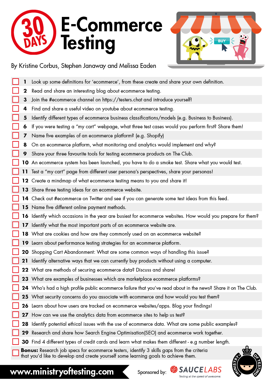 30 Days of E-Commerce Testing